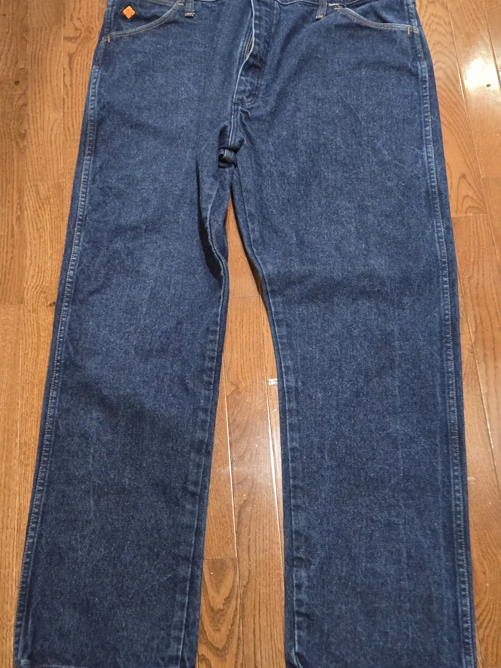 Wrangler FR Men's Dark Blue Denim Work Jeans